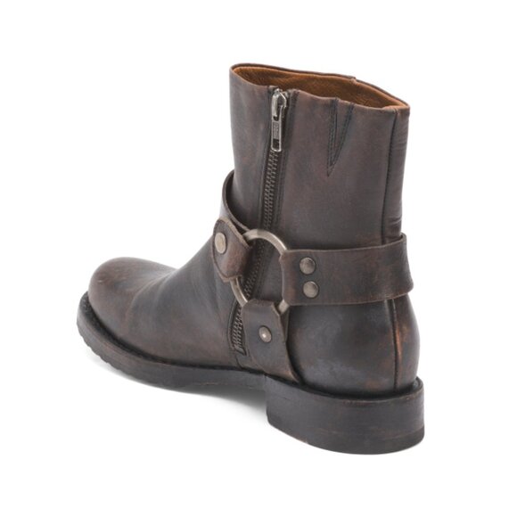 FRYE Black Made In Mexico Leather Veronica Harness Boots - Picture 2 of 2
